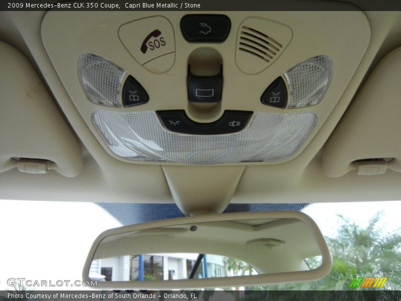 Capri Blue Metallic / Stone 2009 Mercedes-Benz CLK 350 Coupe
