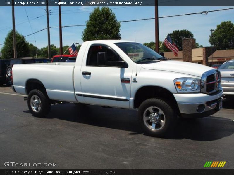 Bright White / Medium Slate Gray 2008 Dodge Ram 2500 SLT Regular Cab 4x4