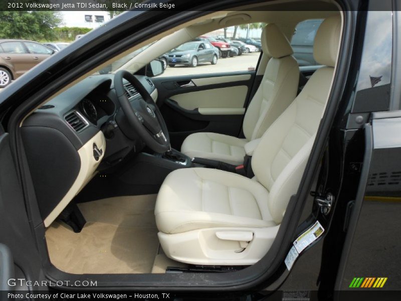 Black / Cornsilk Beige 2012 Volkswagen Jetta TDI Sedan