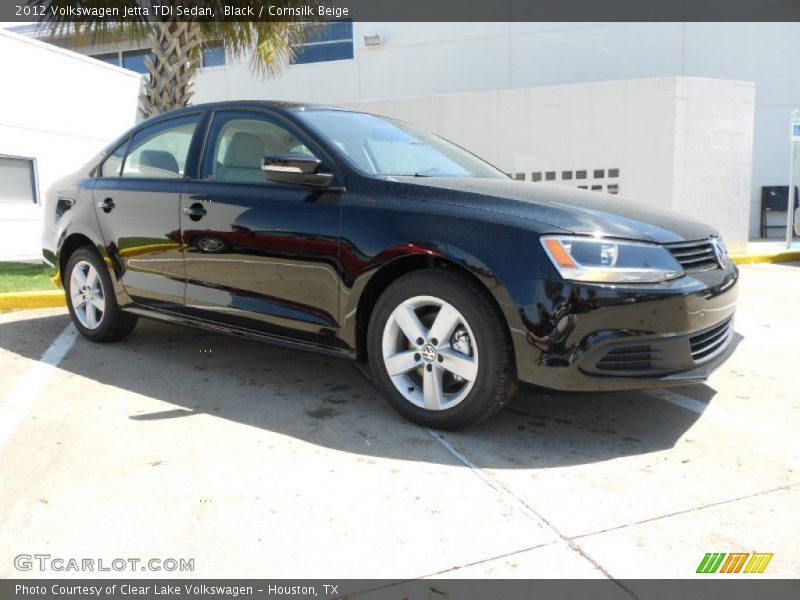 Black / Cornsilk Beige 2012 Volkswagen Jetta TDI Sedan
