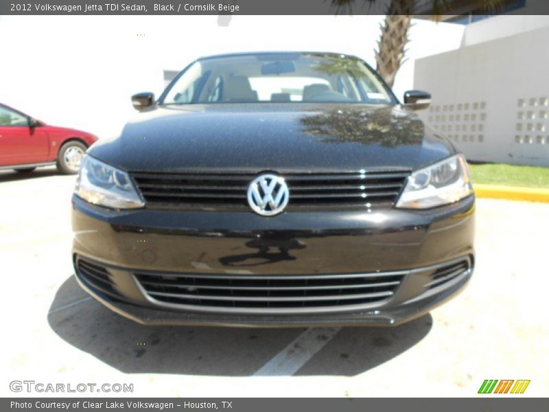 Black / Cornsilk Beige 2012 Volkswagen Jetta TDI Sedan