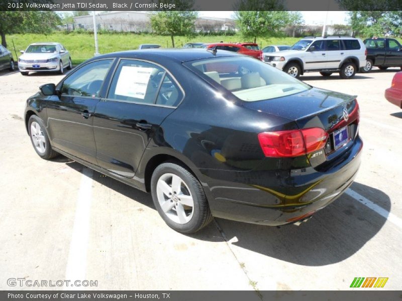 Black / Cornsilk Beige 2012 Volkswagen Jetta TDI Sedan