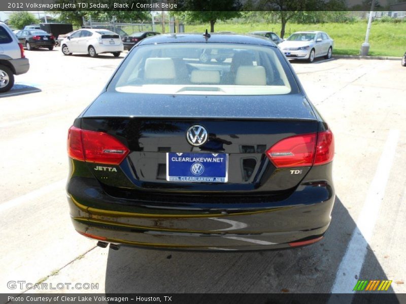 Black / Cornsilk Beige 2012 Volkswagen Jetta TDI Sedan
