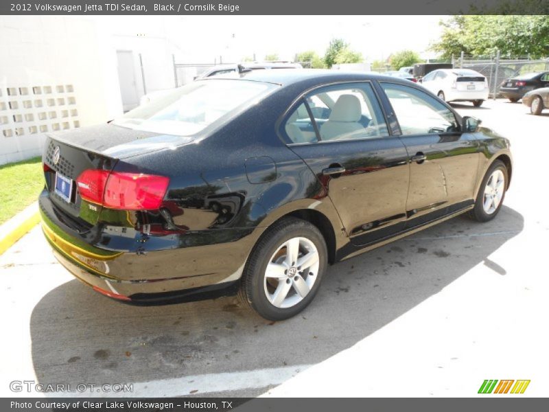 Black / Cornsilk Beige 2012 Volkswagen Jetta TDI Sedan