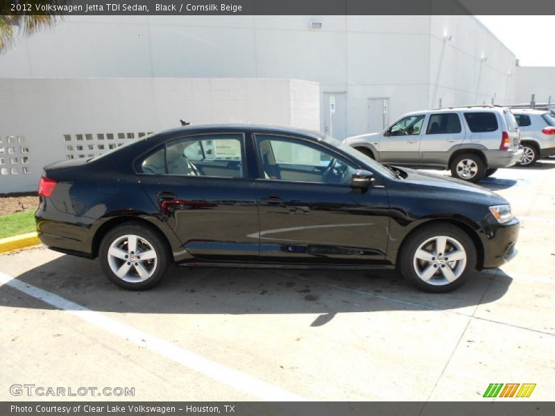 Black / Cornsilk Beige 2012 Volkswagen Jetta TDI Sedan
