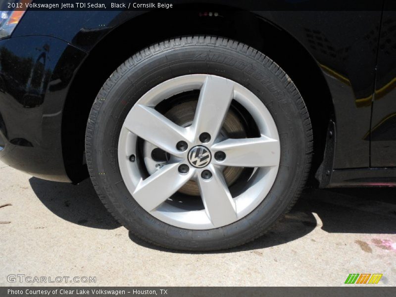 Black / Cornsilk Beige 2012 Volkswagen Jetta TDI Sedan