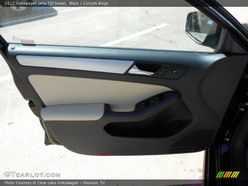 Black / Cornsilk Beige 2012 Volkswagen Jetta TDI Sedan