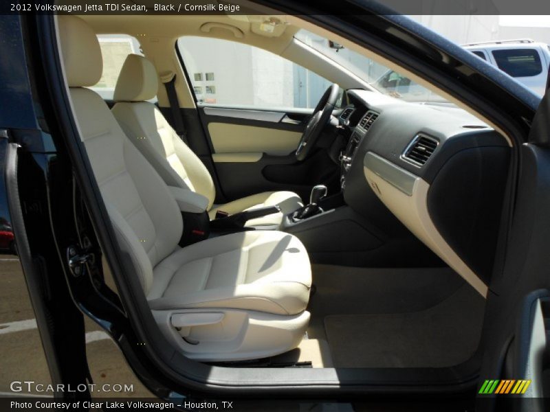 Black / Cornsilk Beige 2012 Volkswagen Jetta TDI Sedan