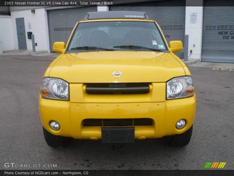 Solar Yellow / Black 2003 Nissan Frontier SC V6 Crew Cab 4x4