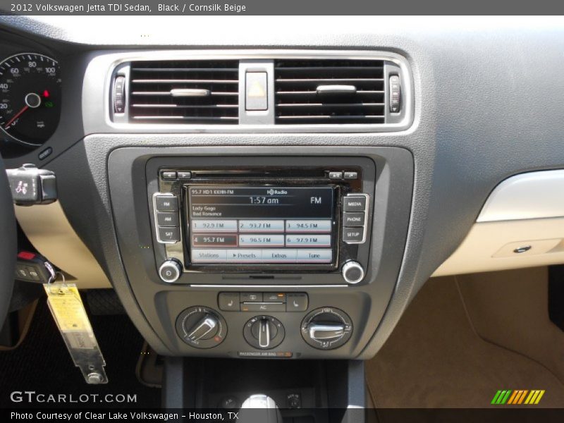 Black / Cornsilk Beige 2012 Volkswagen Jetta TDI Sedan