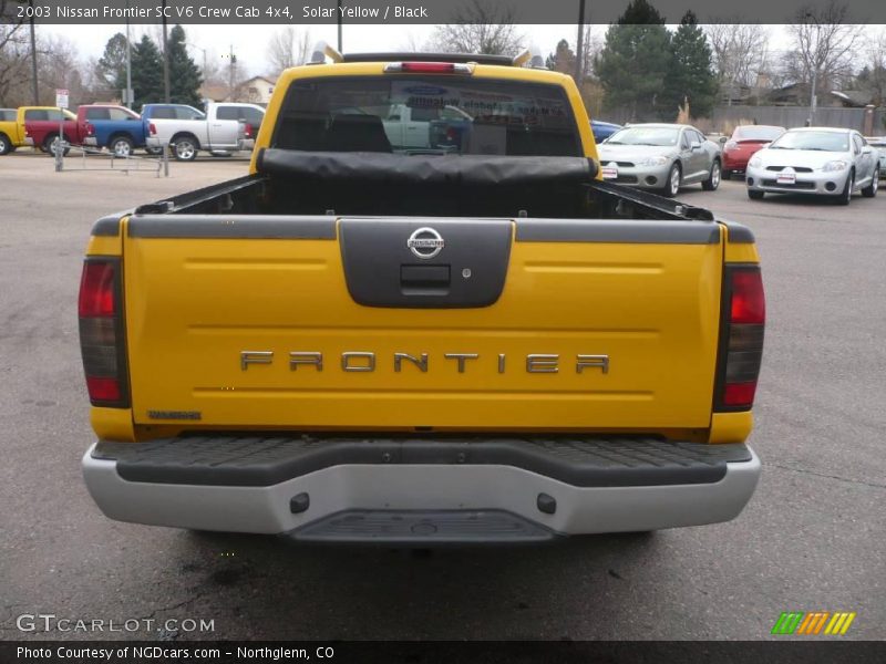 Solar Yellow / Black 2003 Nissan Frontier SC V6 Crew Cab 4x4