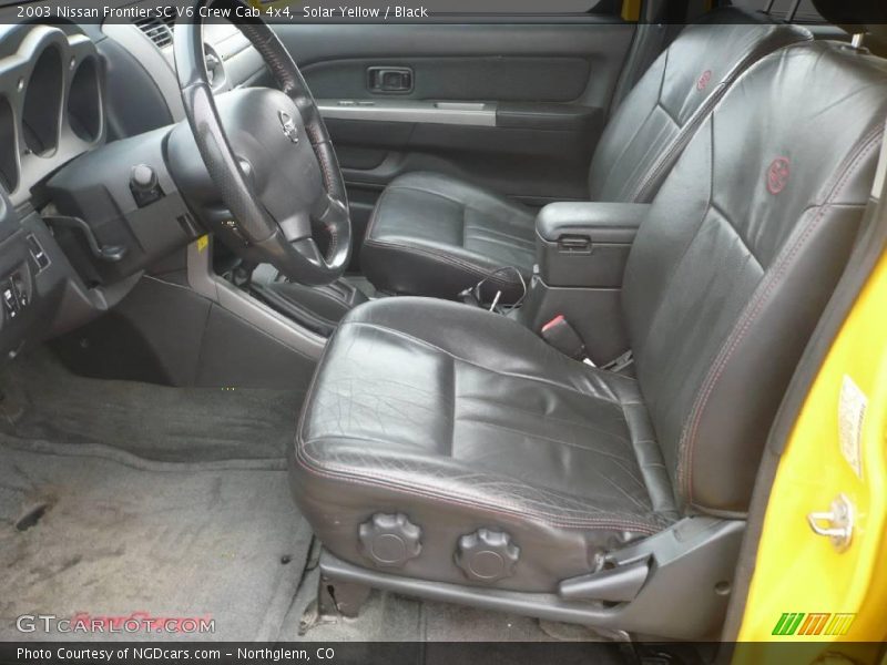 Solar Yellow / Black 2003 Nissan Frontier SC V6 Crew Cab 4x4