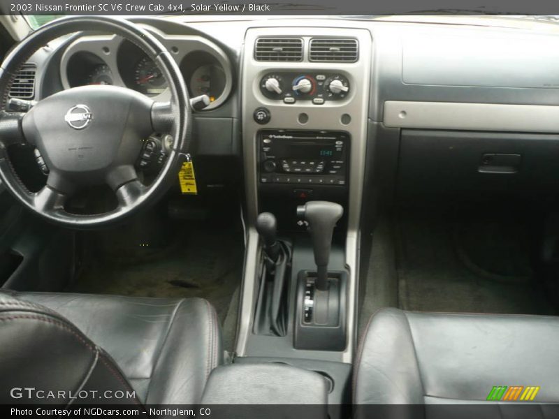 Solar Yellow / Black 2003 Nissan Frontier SC V6 Crew Cab 4x4