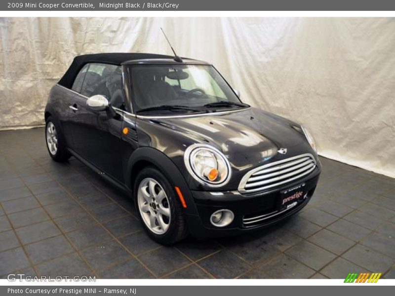 Midnight Black / Black/Grey 2009 Mini Cooper Convertible