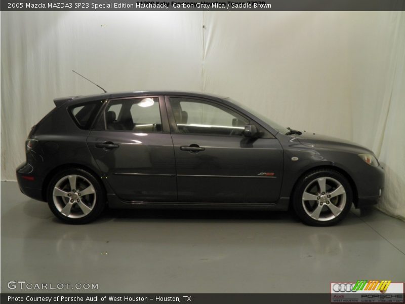 Carbon Gray Mica / Saddle Brown 2005 Mazda MAZDA3 SP23 Special Edition Hatchback