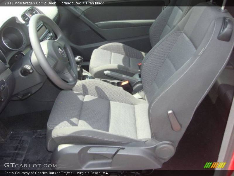 Tornado Red / Titan Black 2011 Volkswagen Golf 2 Door