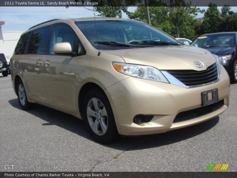 Sandy Beach Metallic / Bisque 2011 Toyota Sienna LE