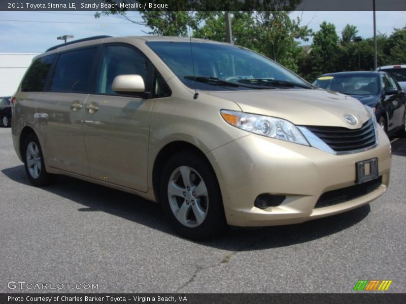 Sandy Beach Metallic / Bisque 2011 Toyota Sienna LE