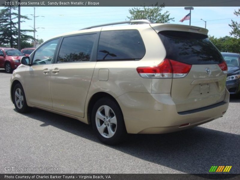 Sandy Beach Metallic / Bisque 2011 Toyota Sienna LE