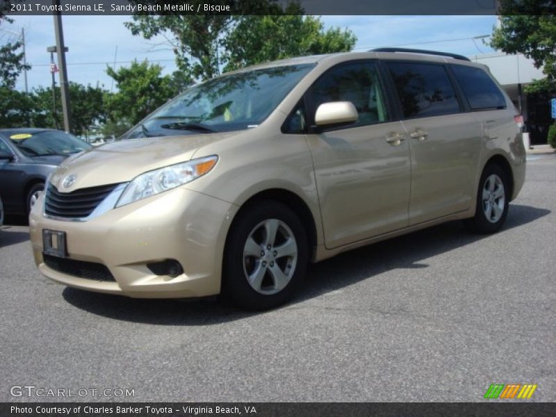 Sandy Beach Metallic / Bisque 2011 Toyota Sienna LE