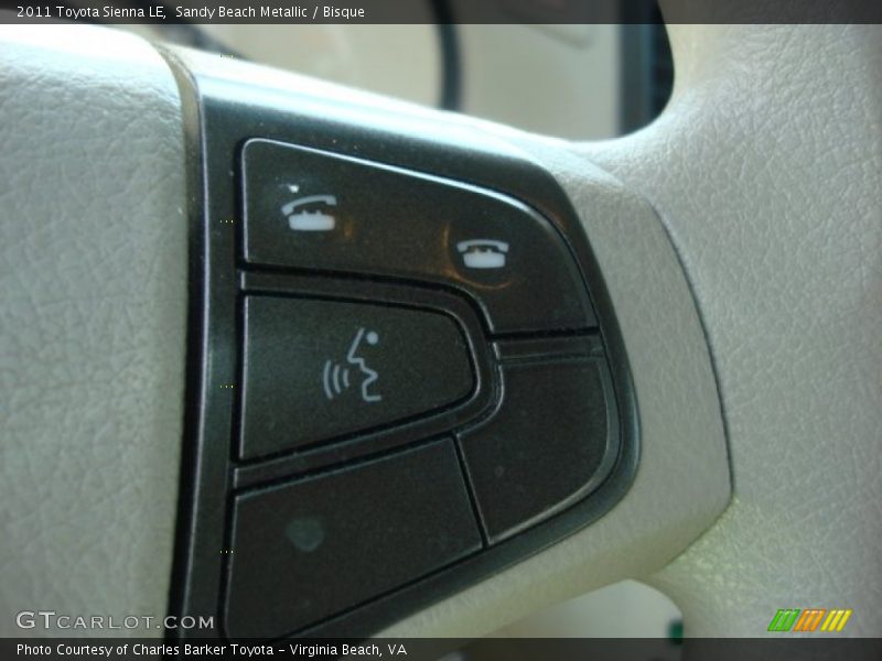 Sandy Beach Metallic / Bisque 2011 Toyota Sienna LE