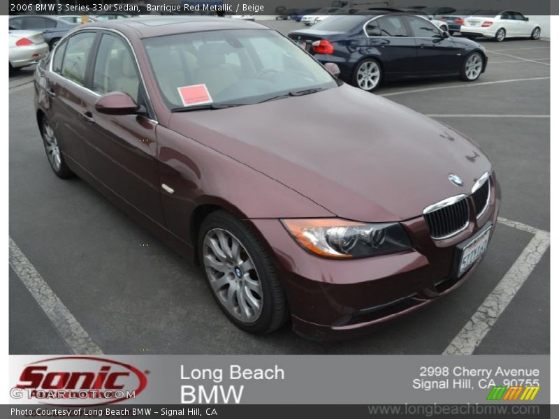 Barrique Red Metallic / Beige 2006 BMW 3 Series 330i Sedan