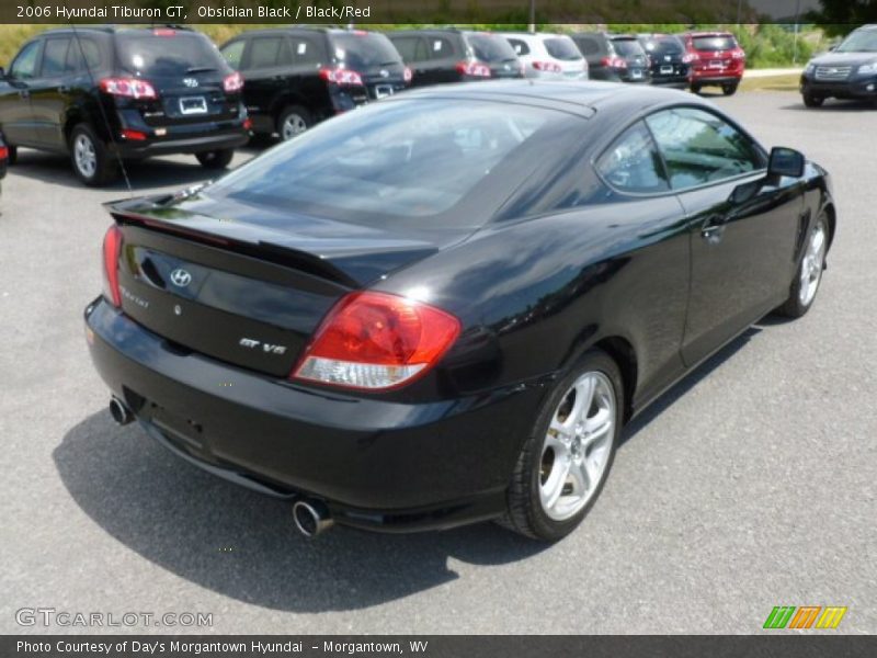 Obsidian Black / Black/Red 2006 Hyundai Tiburon GT