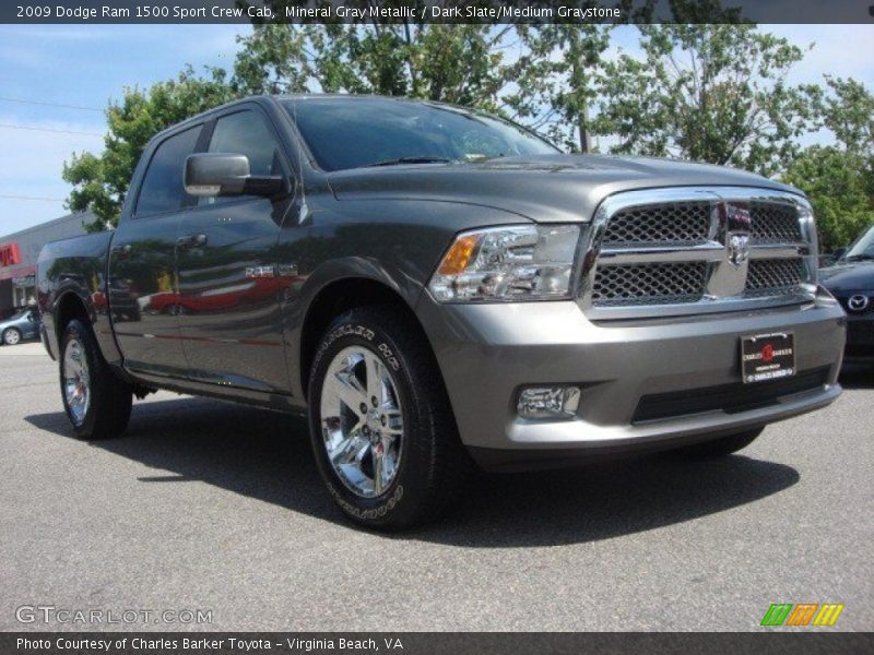 Mineral Gray Metallic / Dark Slate/Medium Graystone 2009 Dodge Ram 1500 Sport Crew Cab