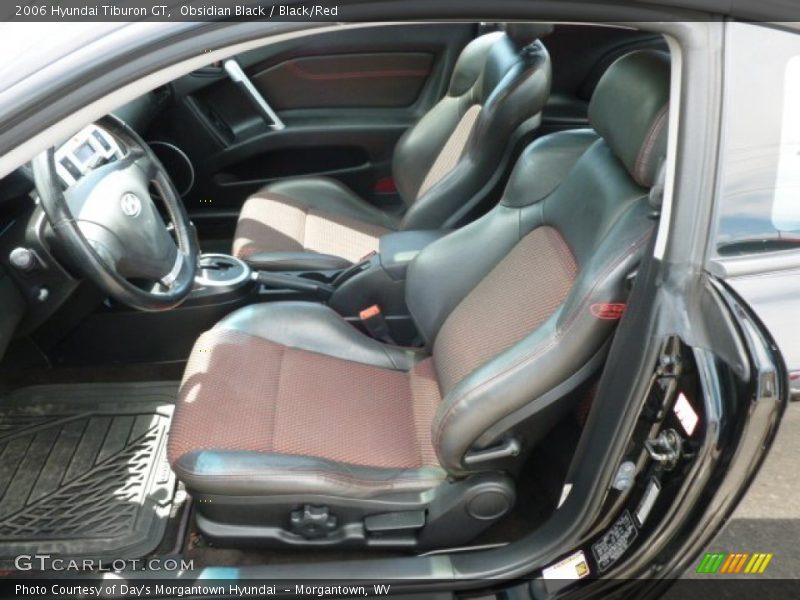 Obsidian Black / Black/Red 2006 Hyundai Tiburon GT