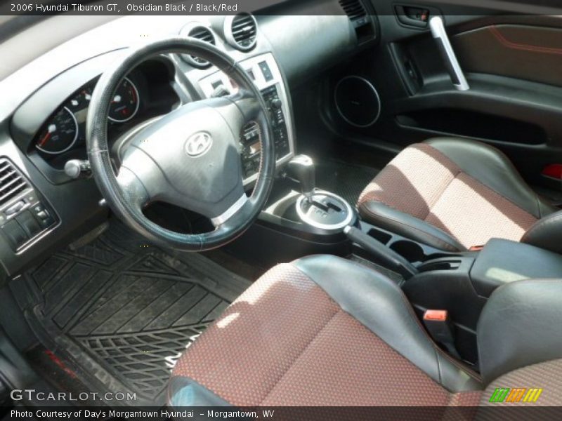 Obsidian Black / Black/Red 2006 Hyundai Tiburon GT