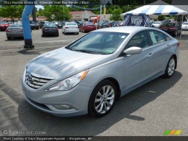 Iridescent Silver Blue Metallic / Black 2011 Hyundai Sonata SE