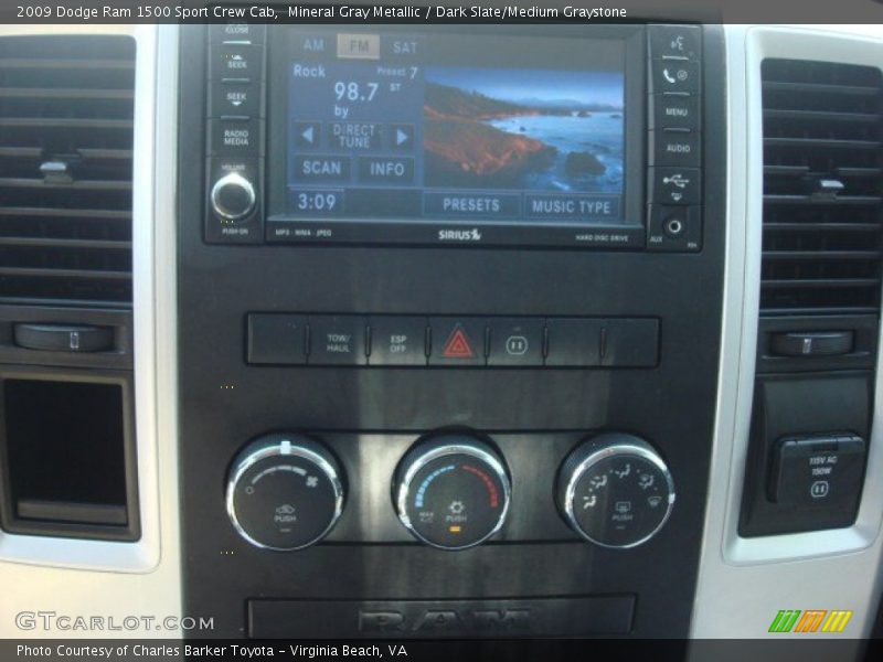 Mineral Gray Metallic / Dark Slate/Medium Graystone 2009 Dodge Ram 1500 Sport Crew Cab