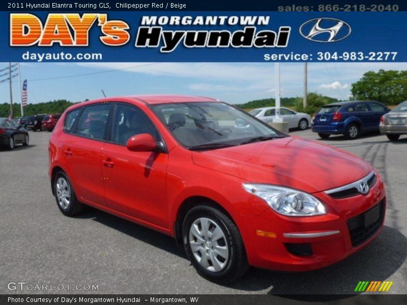 Chilipepper Red / Beige 2011 Hyundai Elantra Touring GLS
