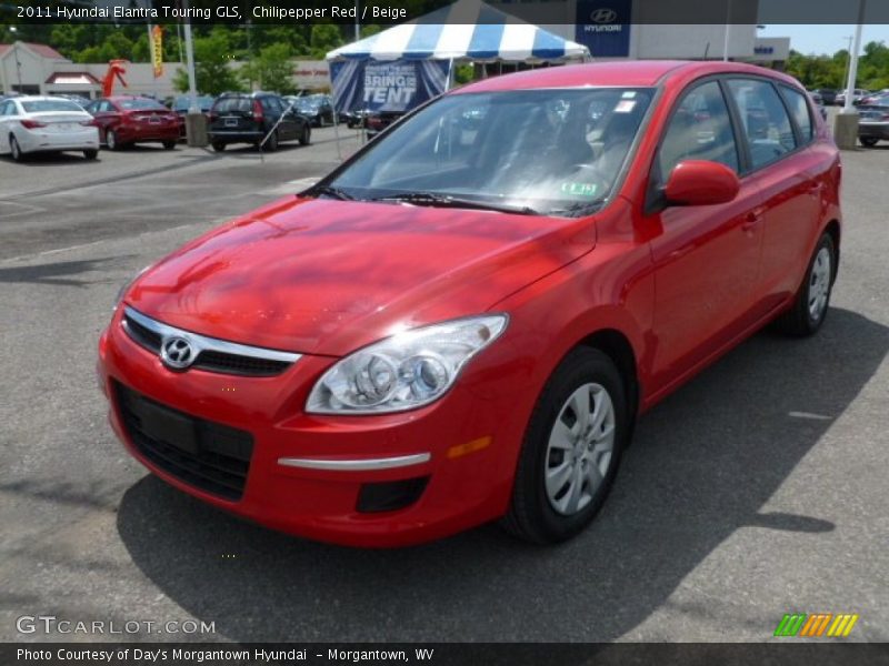 Chilipepper Red / Beige 2011 Hyundai Elantra Touring GLS