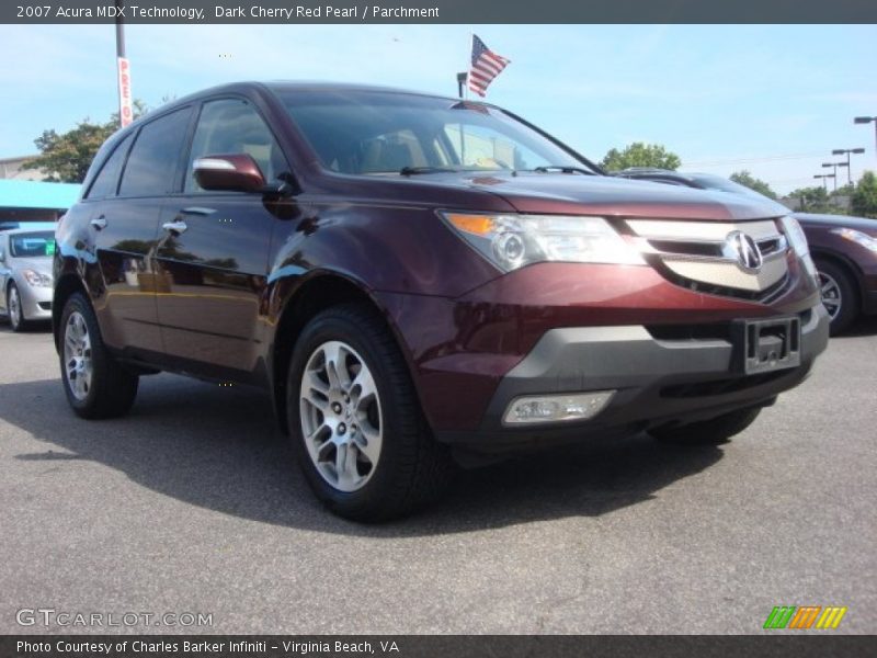 Dark Cherry Red Pearl / Parchment 2007 Acura MDX Technology