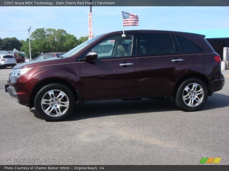 Dark Cherry Red Pearl / Parchment 2007 Acura MDX Technology