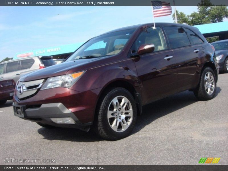 Dark Cherry Red Pearl / Parchment 2007 Acura MDX Technology