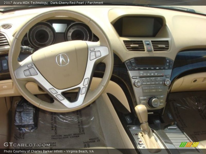Dark Cherry Red Pearl / Parchment 2007 Acura MDX Technology