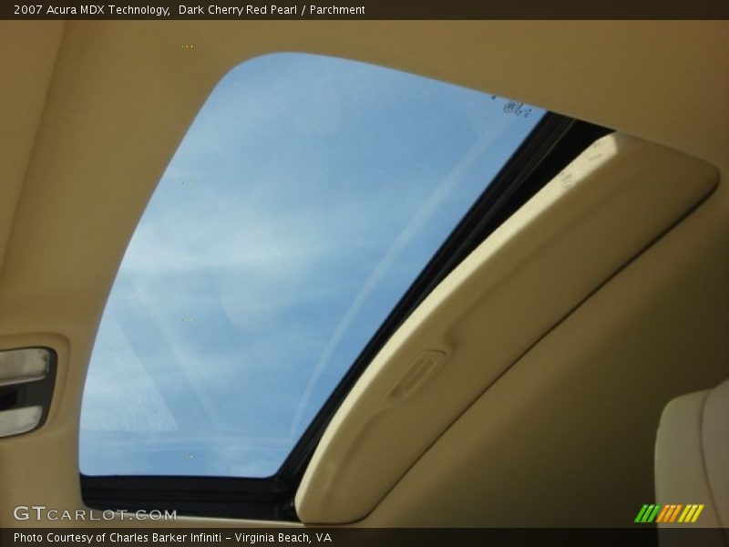 Dark Cherry Red Pearl / Parchment 2007 Acura MDX Technology