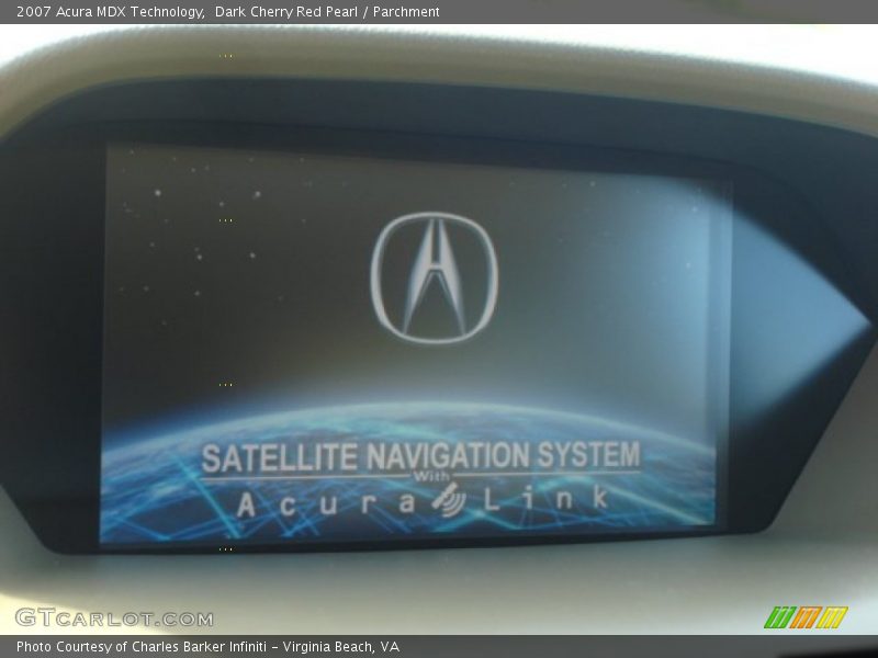Dark Cherry Red Pearl / Parchment 2007 Acura MDX Technology
