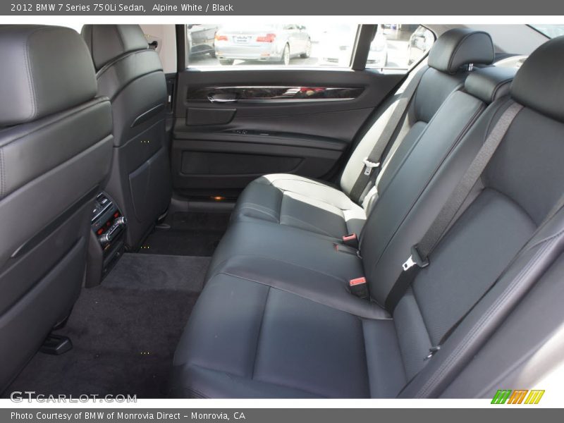 Rear Seat of 2012 7 Series 750Li Sedan