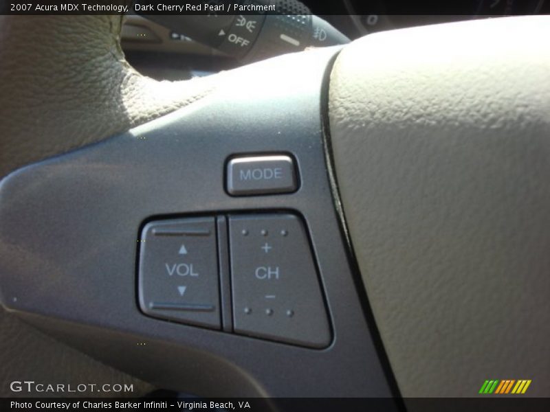 Dark Cherry Red Pearl / Parchment 2007 Acura MDX Technology
