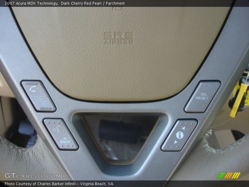 Dark Cherry Red Pearl / Parchment 2007 Acura MDX Technology