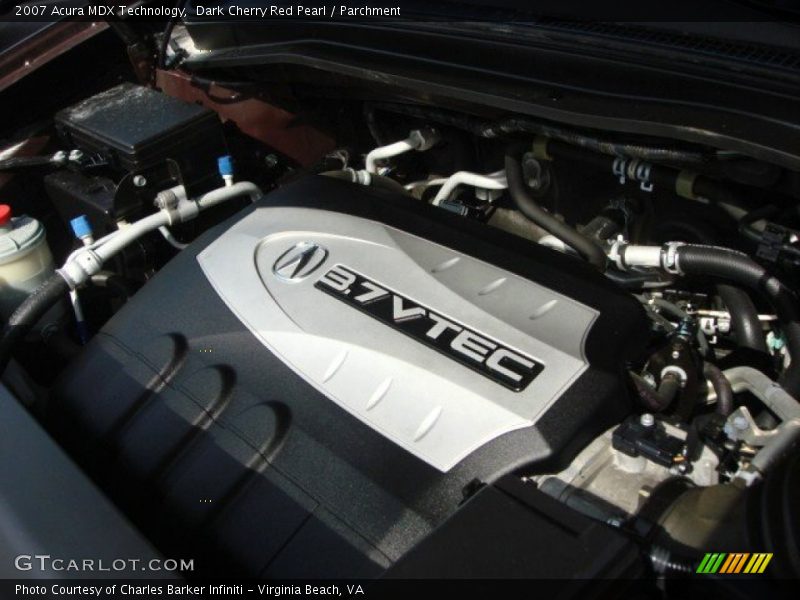 Dark Cherry Red Pearl / Parchment 2007 Acura MDX Technology