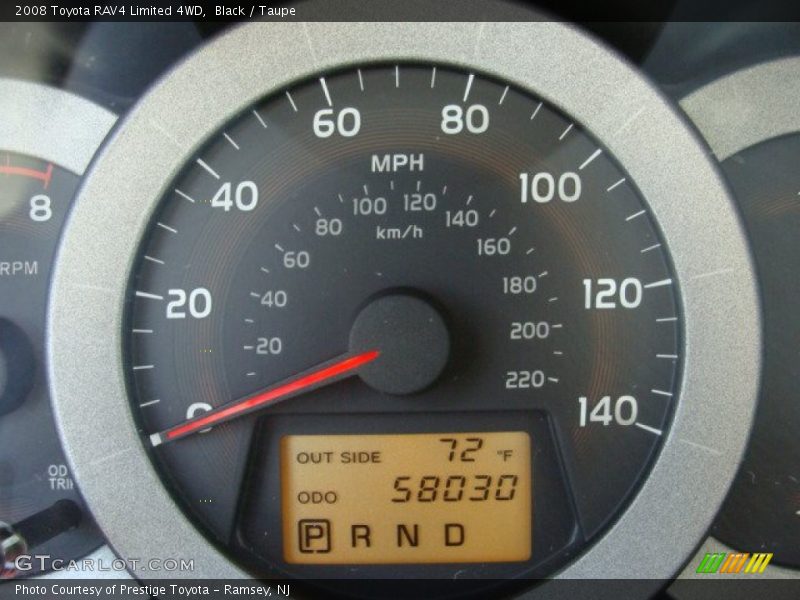 Black / Taupe 2008 Toyota RAV4 Limited 4WD