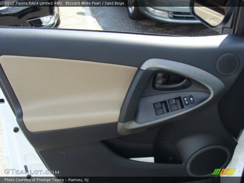 Blizzard White Pearl / Sand Beige 2012 Toyota RAV4 Limited 4WD