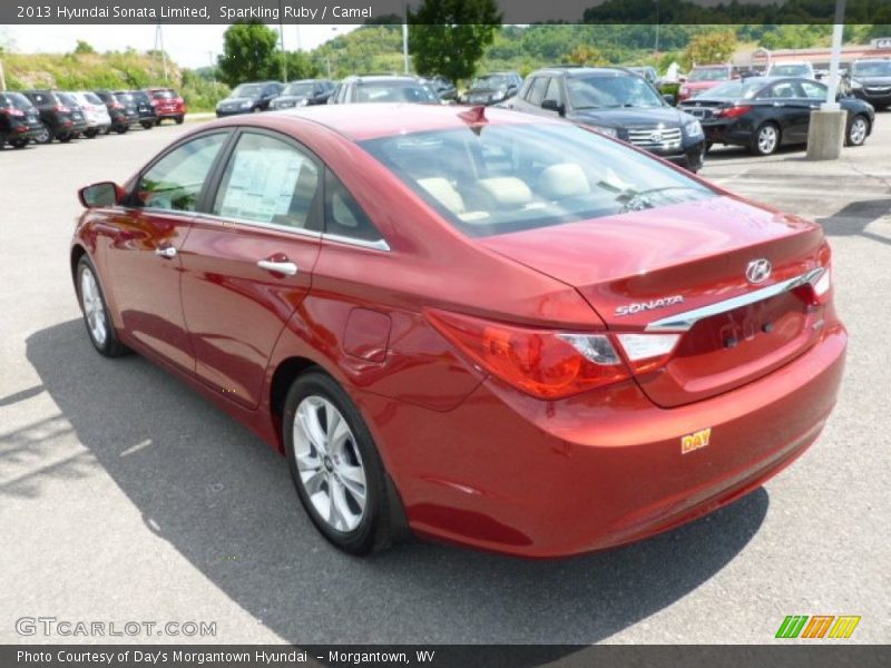 Sparkling Ruby / Camel 2013 Hyundai Sonata Limited