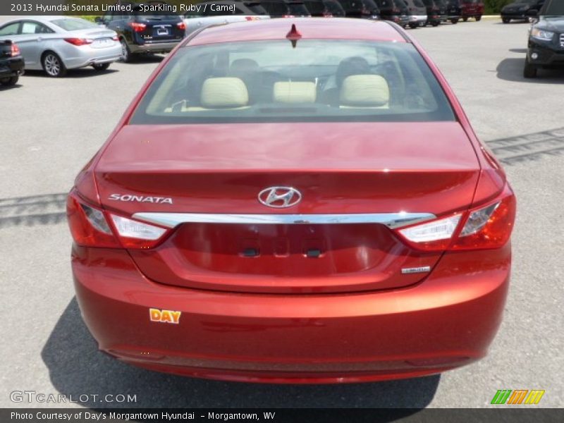 Sparkling Ruby / Camel 2013 Hyundai Sonata Limited