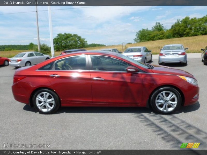 Sparkling Ruby / Camel 2013 Hyundai Sonata Limited