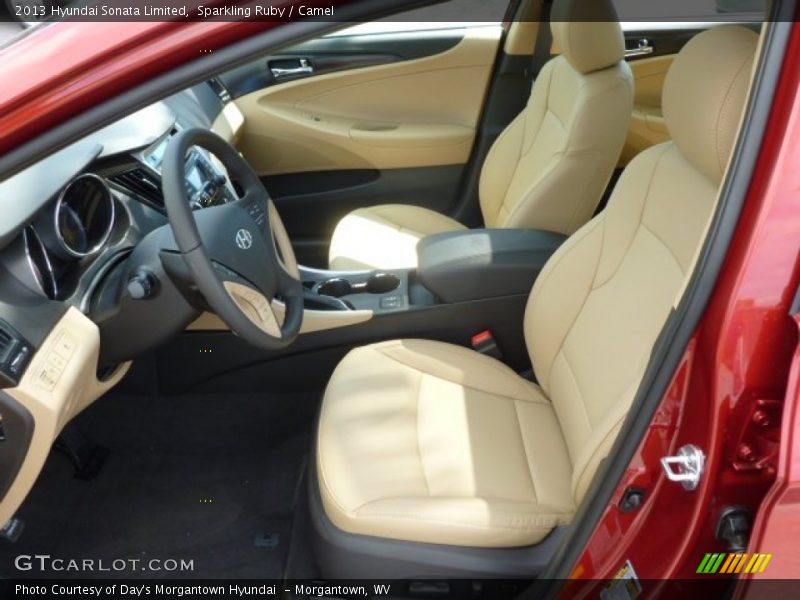 Sparkling Ruby / Camel 2013 Hyundai Sonata Limited